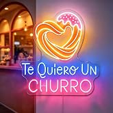 Te Quiero Un Churro LED Neon Sign, Churro Shop Wall Decor, Dessert Bar Light, Sweet Treat Caf&eacute; Decoration, Bakery Art Sign