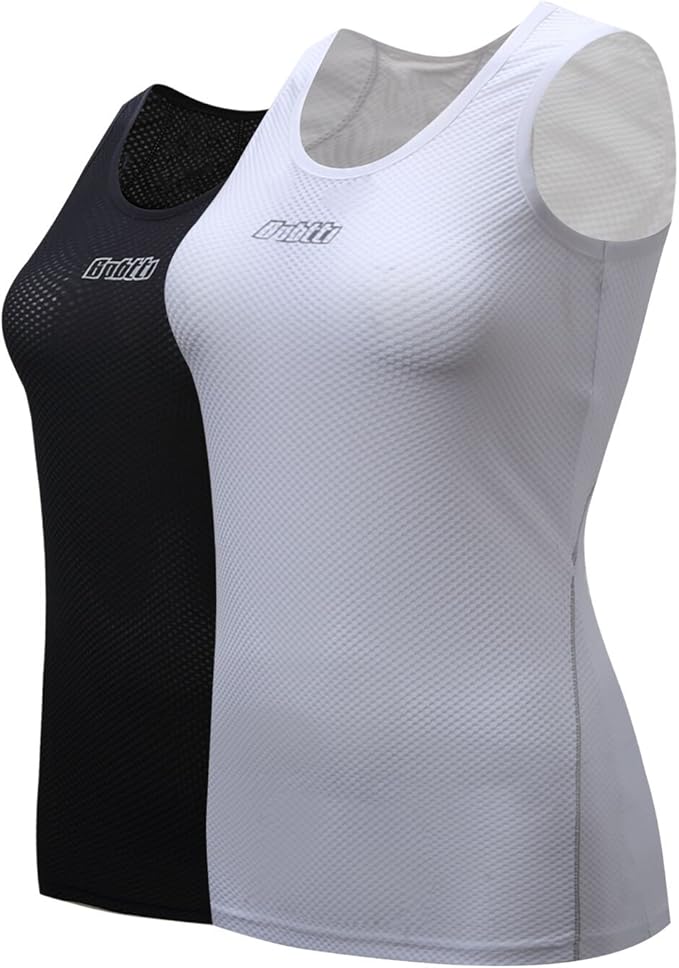 bpbtti Women’s Athletic Base Layers Sleeveless Cycling Mesh Undershirt