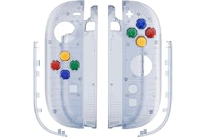 eXtremeRate DIY Replacement Shell Buttons for Joycon 2, Housing Faceplate Case + Decorative Strips + ABXY Direction Keys + To