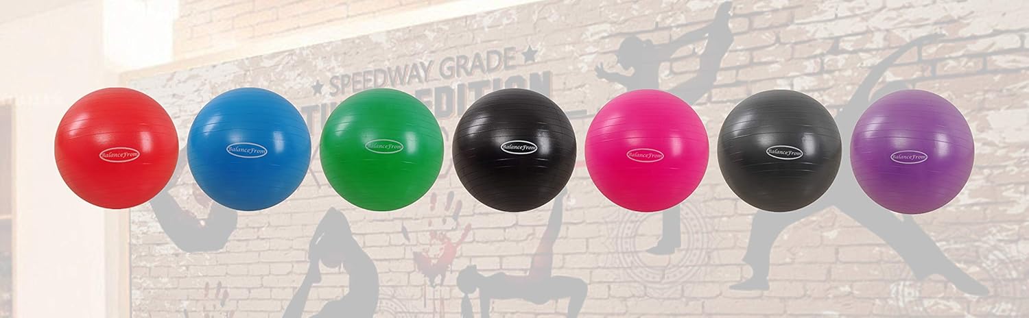 BalanceFrom Anti-Burst and Slip Resistant Exercise Ball Yoga Ball Fitness Ball Birthing Ball with Quick Pump, 2,000-Pound Capacity (78-85cm, XXL, Gray): Sports & Outdoors