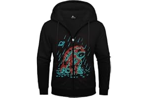 WENTTUO Flannel Hoodies for Men Heavyweight Fleece Sweatshirt Full Zip Up Thick Sherpa Lined Jacket