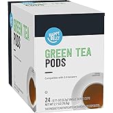 Happy Belly Tea Pods Compatible with 2.0 K-Cup Brewers, Green Tea, 24 Count (Previously Solimo)