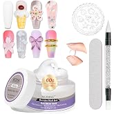 MIZHSE 60g White 3D Gel Nail Art Sculpting Solid Builder Gel for Nails | Non-Sticky Carving Molding Hard Extension Gels Soak Off U V LED for Salon Manicure Home DIY