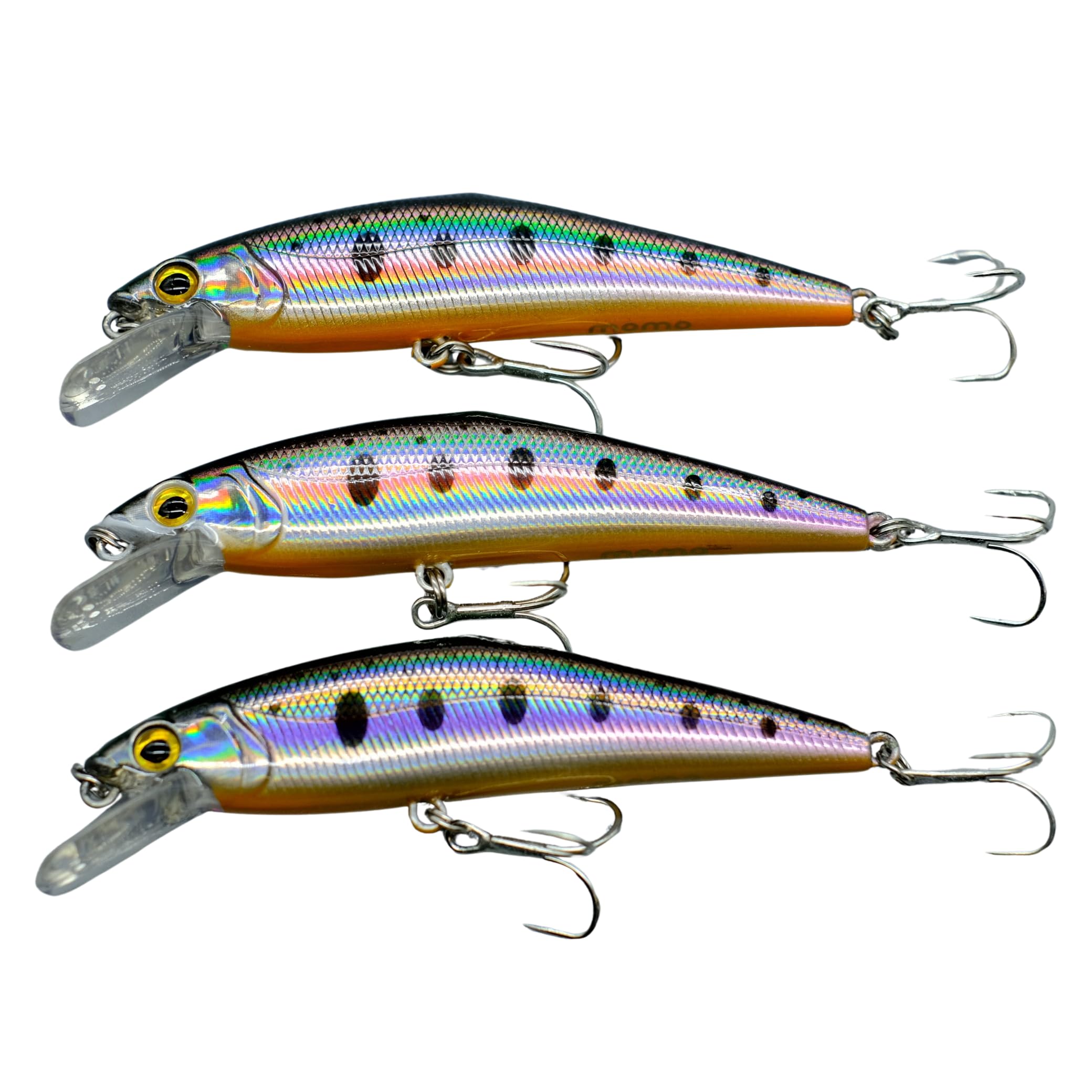 momolures Set Package - Heavy Sinking Minnow 85mm 14.3g d-contact style for Trout Pike Bass Salmon Freshwater Saltwater Lure Fishing (Assort 08)