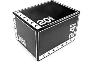 BalanceFrom 3-in-1 Foam Plyometric Jump Box for Home Gym with Multiple Height Options – Versatile Plyo with Non-Slip Surface 