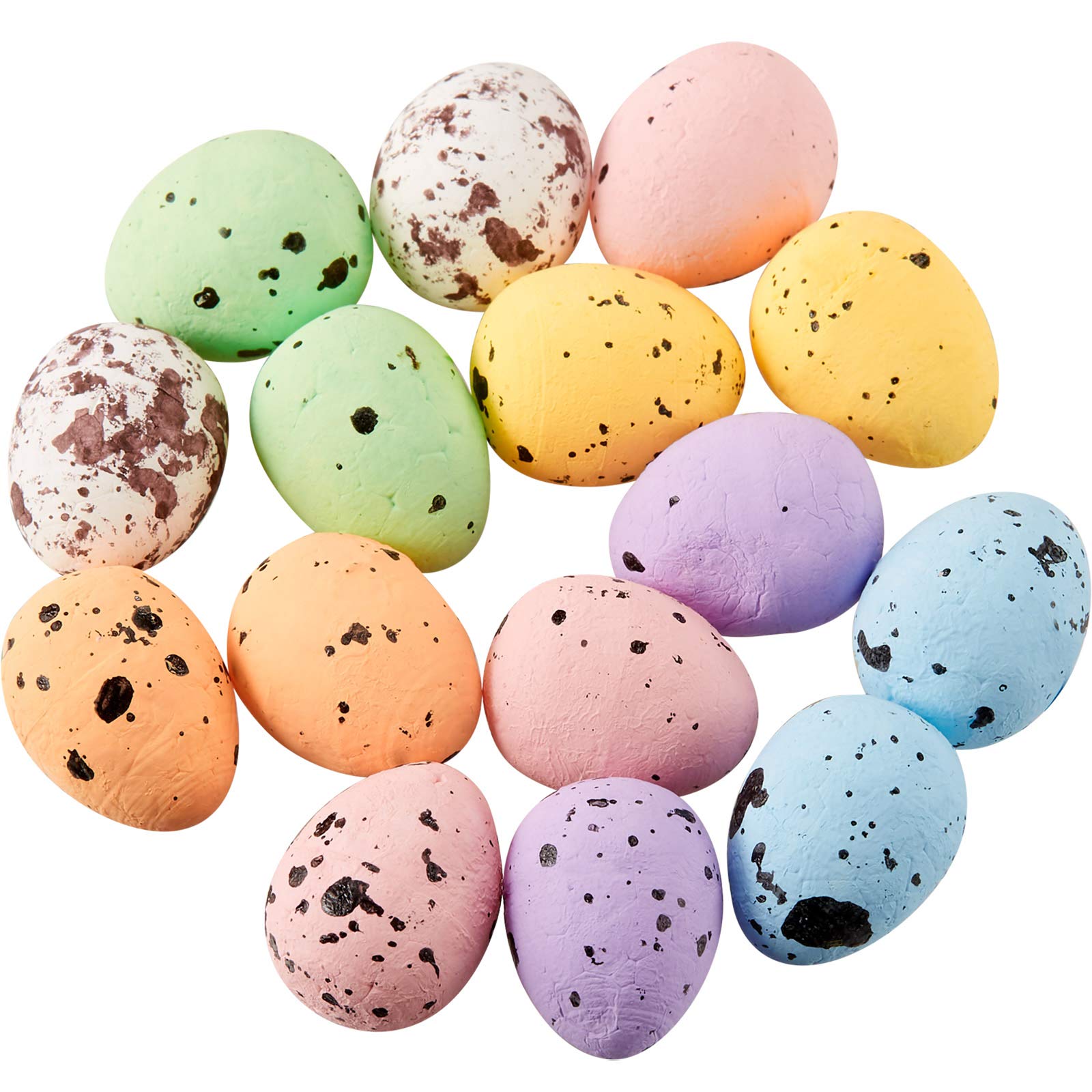 Fiada 450 Pieces Easter Speckled Eggs Decorative Foam Easter Eggs Ornaments for Crafts DIY Home Garden Decor, 0.6 x 0.7 Inch