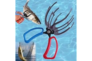 Aewrtet 3 Claw Fish Gripper, Fishing Pliers Gripper, 2025 New Multifunctional Metal Fish Control Clamp Forceps, for Catch Most Freshwater Fish Fishing Accessories (3 Claw Fish Gripper)