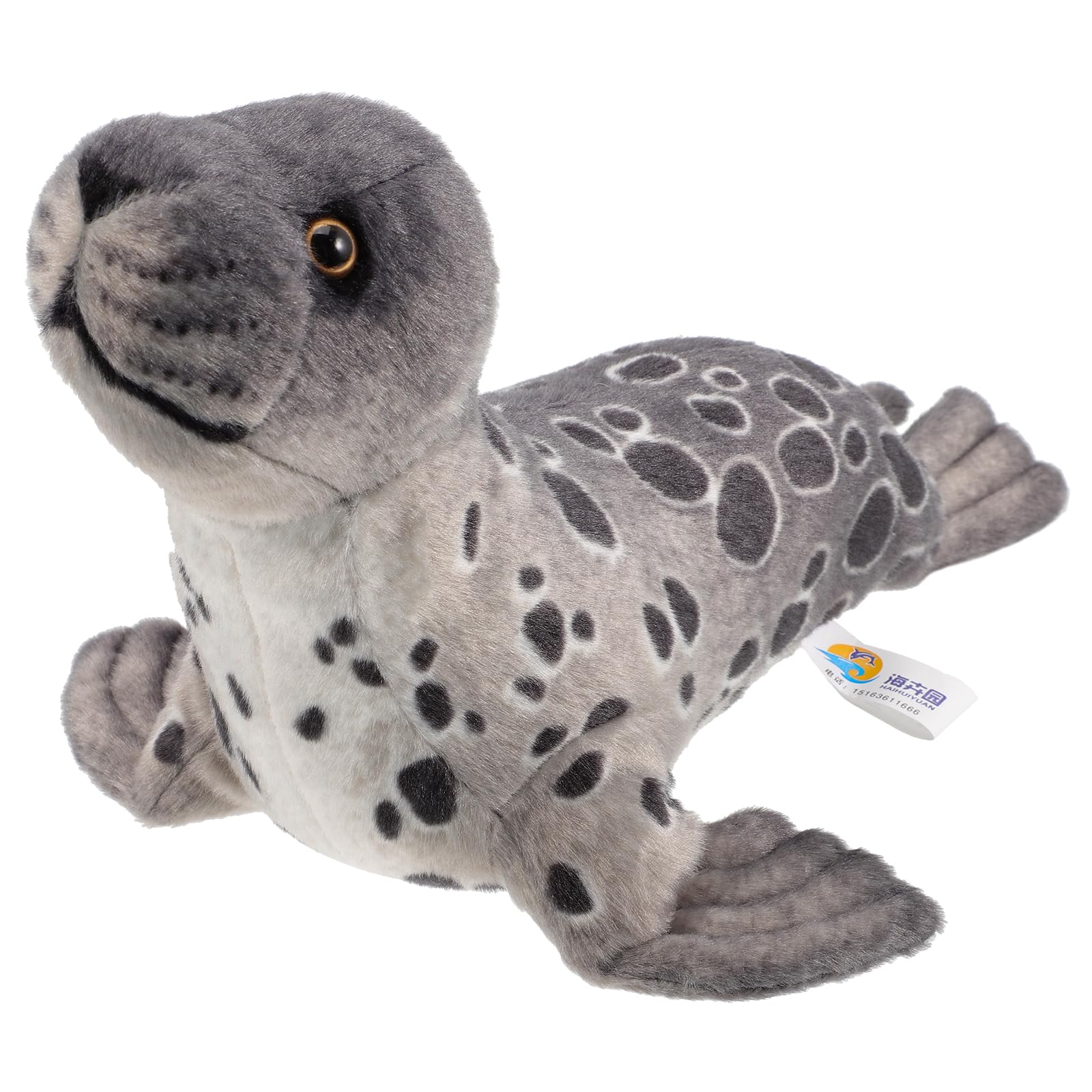ibasenice Toys Seal Plush Cartoon Plush Toy Seal Stuffed Animal Doll Marine Animal Hugging Pillows Soft Ocean Creature Doll Cuddle Hugging Pillow for Kids Grey Fat Kids Fat