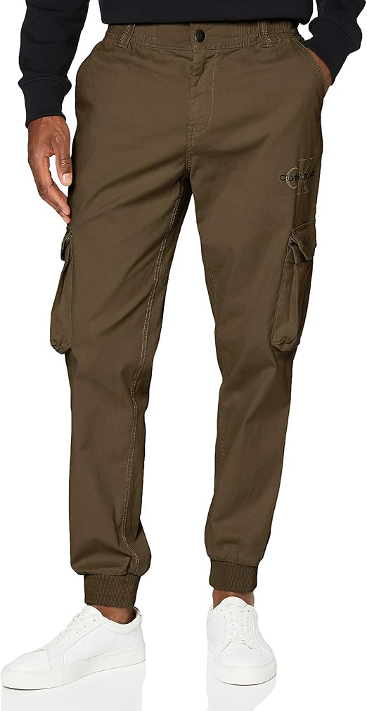Calvin Klein Jeans Men's Cargo Slim Mixed Med Cuffed Trousers Amazon