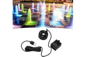 Topyond USB Mist Maker with LED Colorful Lighting, 5V Fog Machine for Pond, Garden, and Office, Compact Humidifier and Atomiz