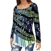 Poetesant Sunflowers Tunic Tops for Women Butterfly V Neck Long Sleeve Shirts Yellow Flowers Button Up Pleated Blouse