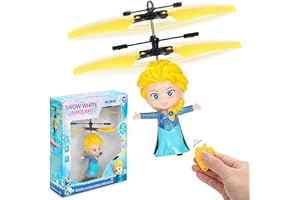FIGALL Flying Fairy Toys Flying Ball - Infrared Induction RC Flying Ball Toy for Kids Birthday Gifts Light Helicopter Flying Drone Indoor and Outdoor Games Toys for Boys Girls 6 7 8 9 10+ Year Old (Princess)
