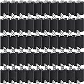 Hoolerry 50 Pcs Hip Flasks for Liquor Men 8 oz Stainless Steel Pack Liquor Flask with 50 Funnels Leak Proof Whiskey Bottle for Wedding Party Groomsman Birthdays Gift(Black)