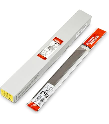 Nicholson 10-Inch Rectangular Hand File – American Pattern, Double-Cut, Medium (Second Cut) For Metal Shaping & Smoothing