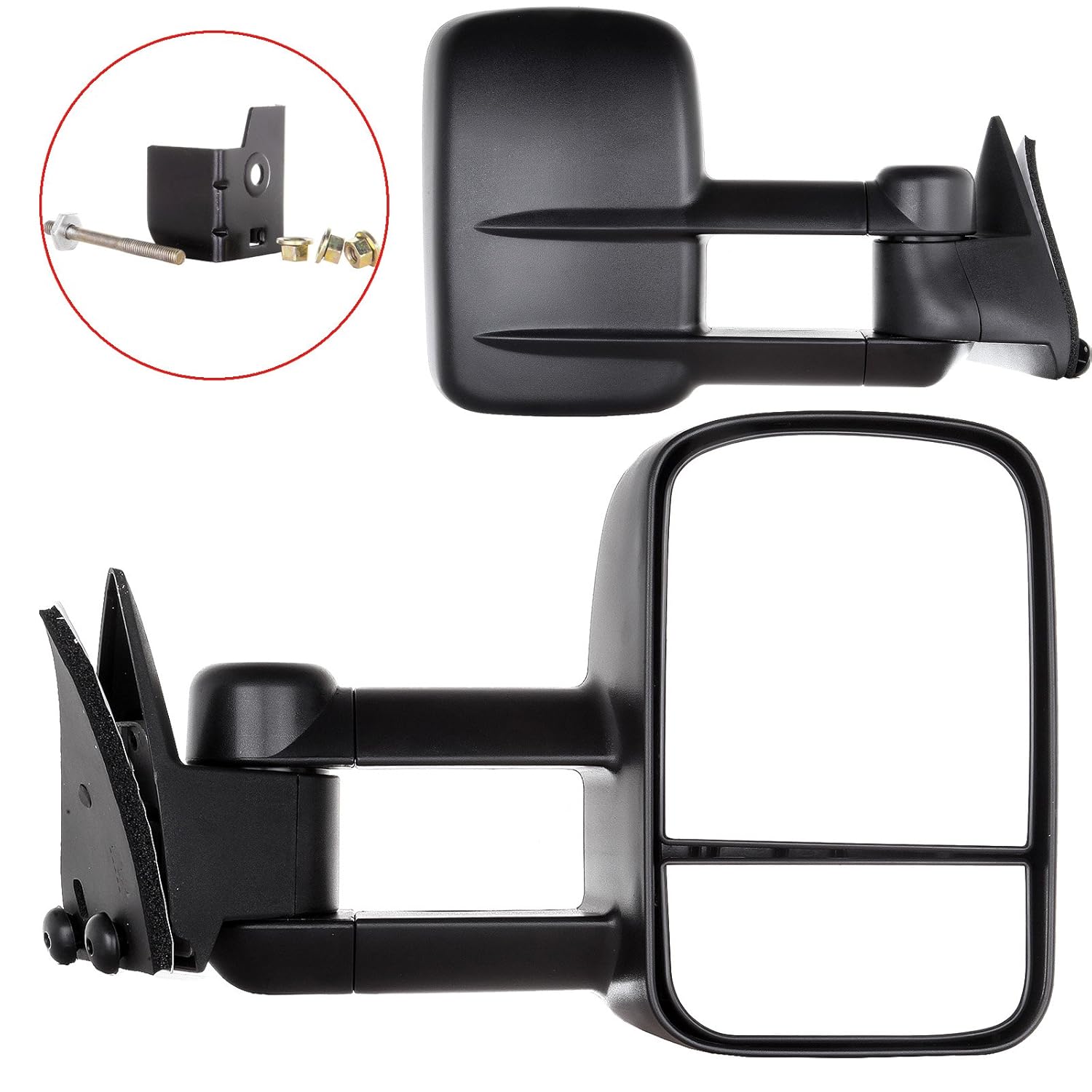 Amazon.com: OCPTY Pair Set Towing Mirrors Manual Telescoping Side View Tow  Mirror Replacement fit for 88-98 Chevy/GMC C/K 1500 2500 3500 (LH+RH):  Automotive