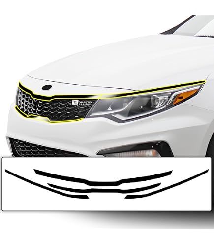 Chrome Delete Blackout Vinyl Overlay For 2014-2015 Kia Optima Grill Trim – Pre-cut