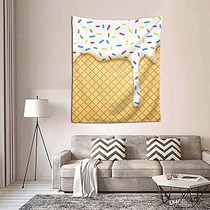 KASMILN Tapiz de Regalo,Dibujos Animados como Imagen de y derritiendo