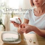 Momcozy Electric Baby Nail File Rechargeable with Led Light 360° Warm Glow view 4