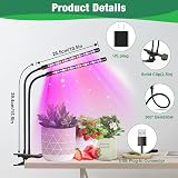 Garpsen Full Spectrum LED Grow Light 2 Pack 2 Heads 80 LEDs Timer view 5