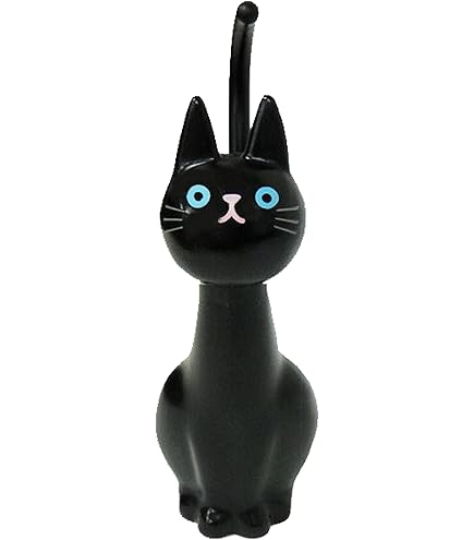 Amazon.com: Isaac Jacobs White Ceramic Cat Toilet Bowl Brush