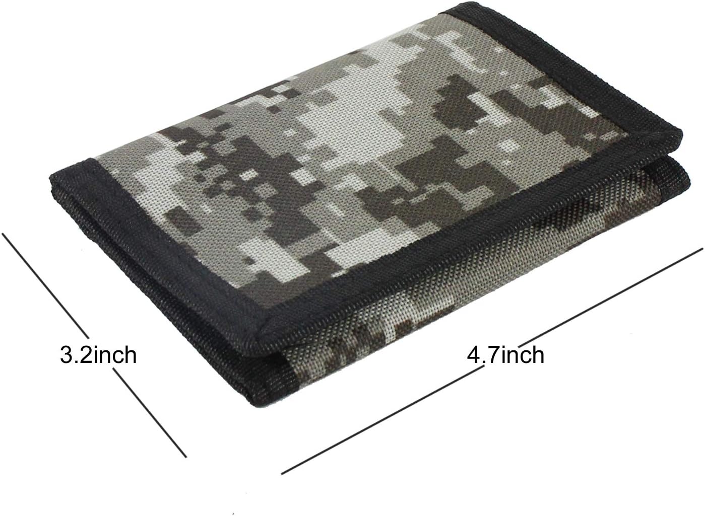 RFID Slim Camouflage Wallet For Kids/Trifold Wallets for Men/Mini Trifold Coin Purse with Zipper for Kids (Beige Mosaic) - Image 4