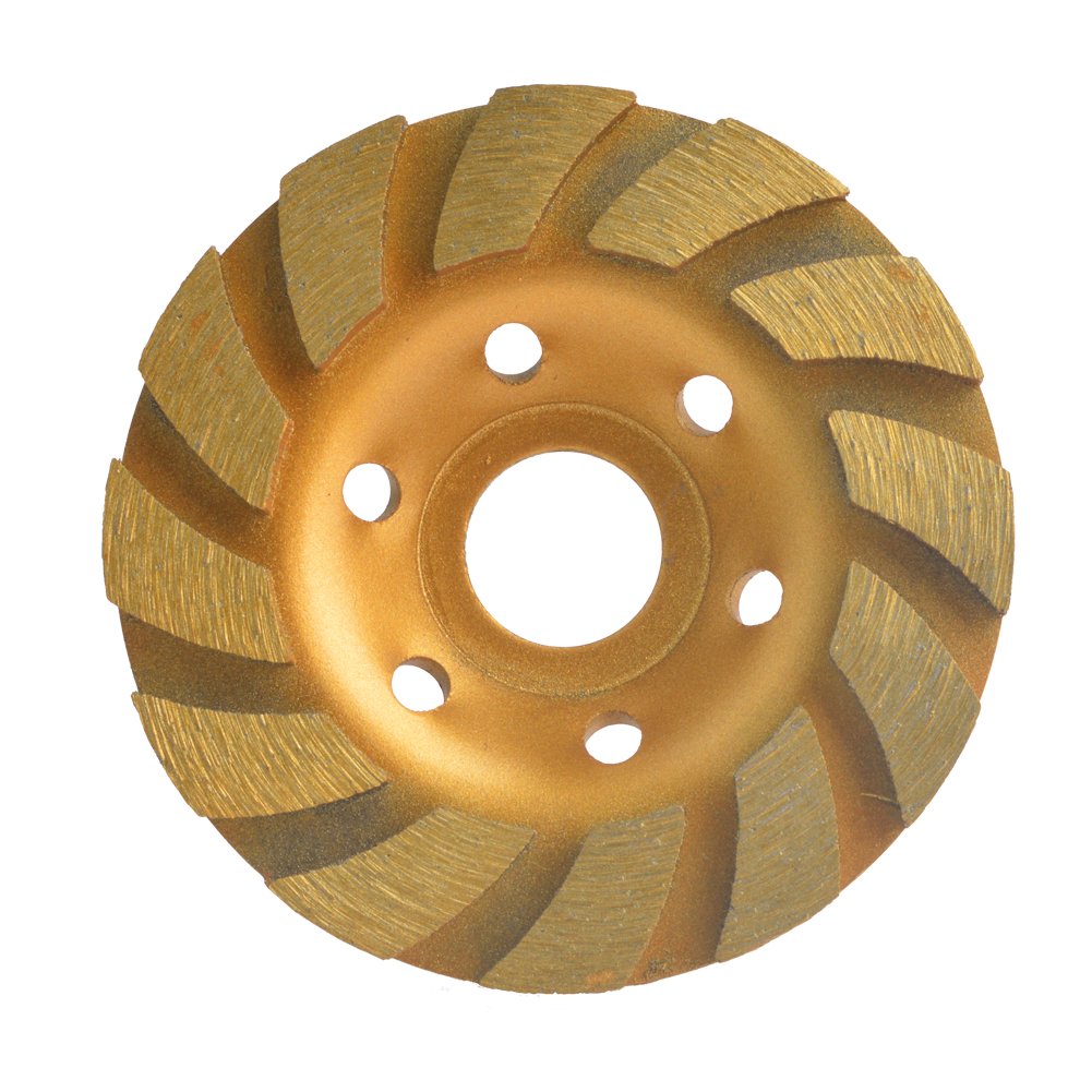 Gunpla 105mm x 22.2mm 4 inch Concrete Turbo Diamond Grinding Disc Wheel 12 Segs Cup Masonry Granite Stone Cutting Heavy Duty Tool for Angle Grinder Plaster Removal