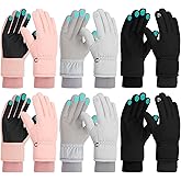 Funnysoft 6 Pairs Winter Waterproof Ski Gloves for Women Men Touchscreen Thermal Fleece Windproof Winter Warm Snow Glove for Skiing Hiking Cycling