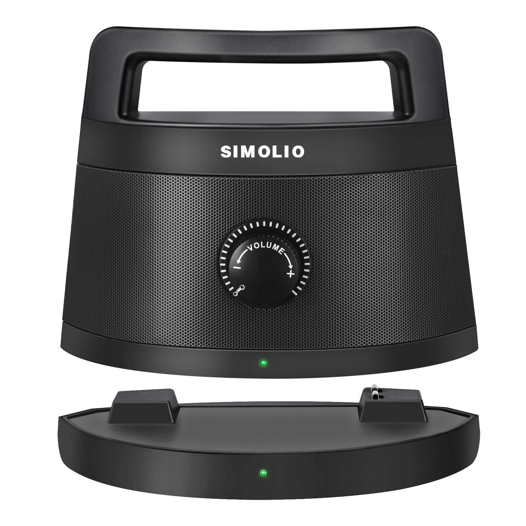 SIMOLIO Top-Grade Wireless TV Speakers, Portable Clarifying Dialogue Speaker for TV for Seniors & Elderly, Prime Television Speaker for Optimal Sound, No Blaring Volume, 100ft Range, Black