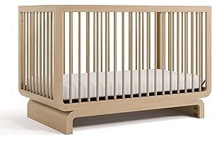 Storkcraft Santorini Deluxe 5-in-1 Convertible Crib with Bonus Toddler Guardrail (Driftwood) – GREENGUARD Gold Certified, Toddler Guardrail Included in Box, Fits Standard Crib Mattress