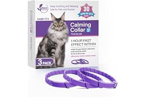 TCLLKA 3 Pack Calming Collar Efficient Relieve Reduce Anxiety Stress Pheromones Calm Relaxing Comfortable Breakaway Collars Adjustable for Small, Medium Large Cat, Kittens