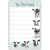Cow Themed Sticky to Do List Notes| Cows Lover Gift Ideas for Girls and Women | Mom Teen Girls Cow Pattern Christmas Stocking Stuffer Notepad 4x6 50 Pages