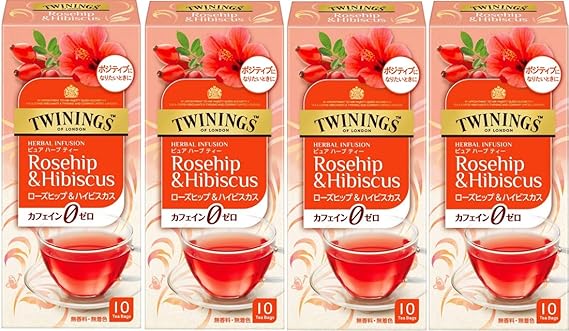 Amazon トワイニング ローズヒップ ハイビスカスティー ティーバッグ 2 5g 10p 4箱 トワイニング ハーブティー 通販
