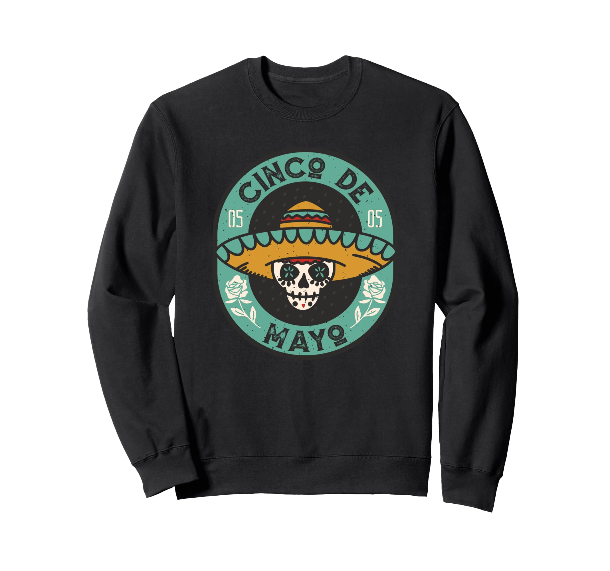 5 De Mayo Costume Pancho Skeleton Skull Hombre De Mexico Sweatshirt