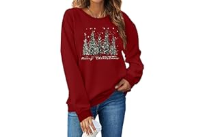 QAUN Christmas Sweatshirt Women: Merry Christmas Sweatshirt Womens Xmas Sweatshirt Christmas Tops