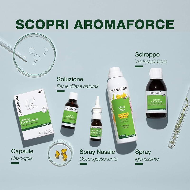 - Aromaforce - Sciroppo - Vie respiratorie - Rinforza le Difese Immunitarie - Bio - 150 ml