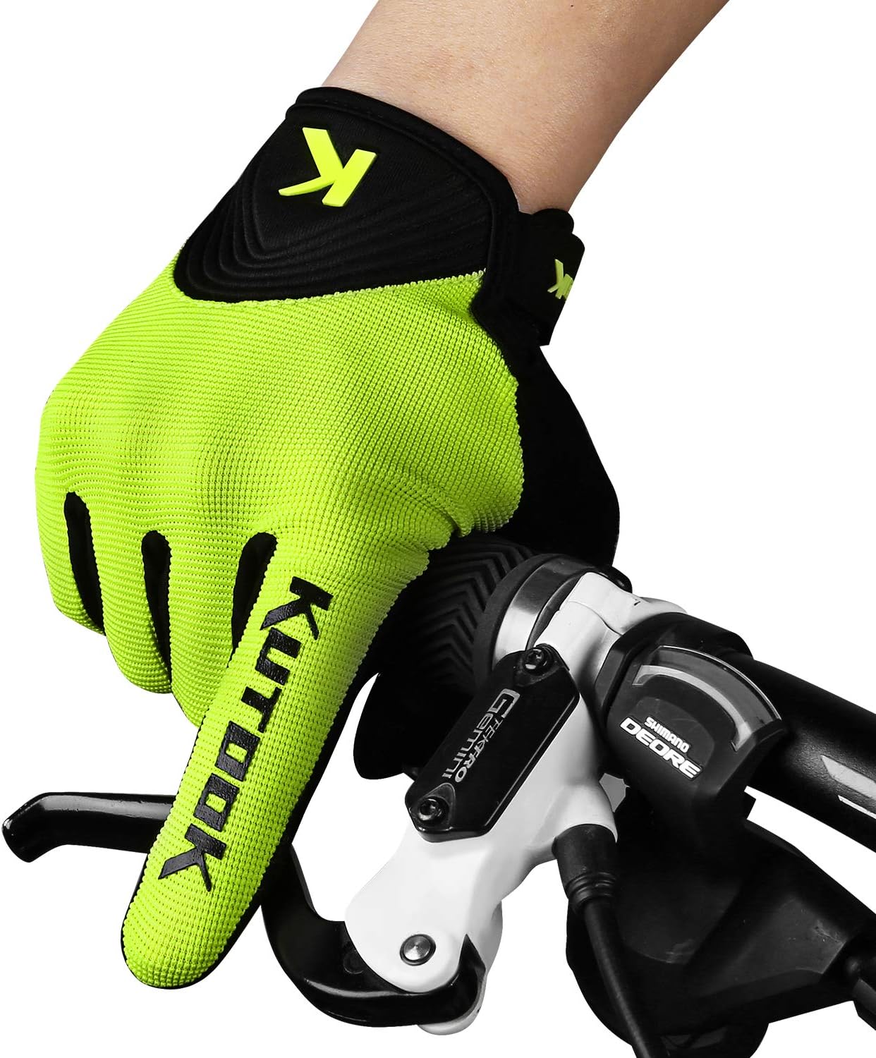 Cycling Gloves Full Finger Touch Screen Wear Resistant with Shock Absorbing Pad Bike Gloves Men for MTB Road