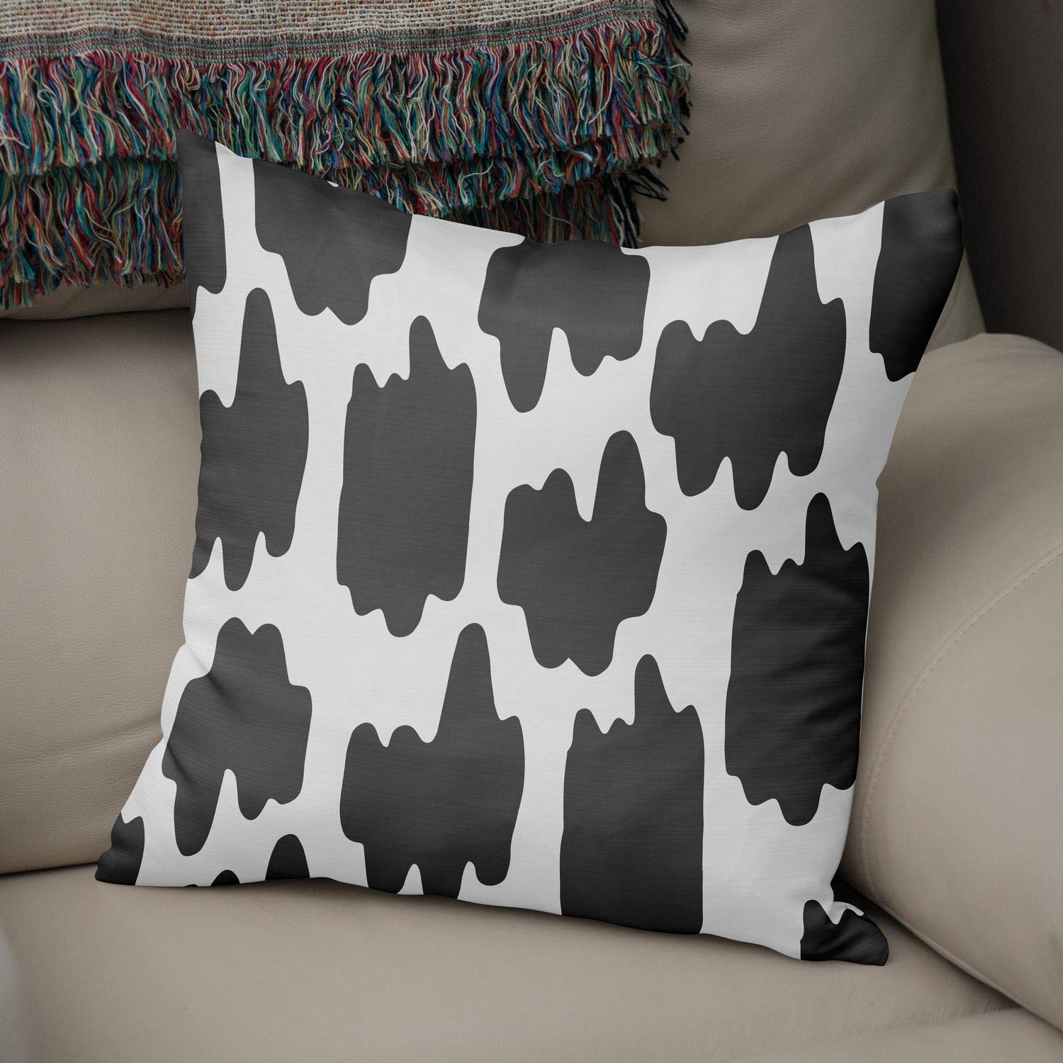 Bonamaison Decorative Cushion Cover, Polycotton, Multicolor, Standard