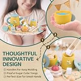 Airlab Wooden Large Tea Set for Toddlers Daisy Design Safe Play Food view 3