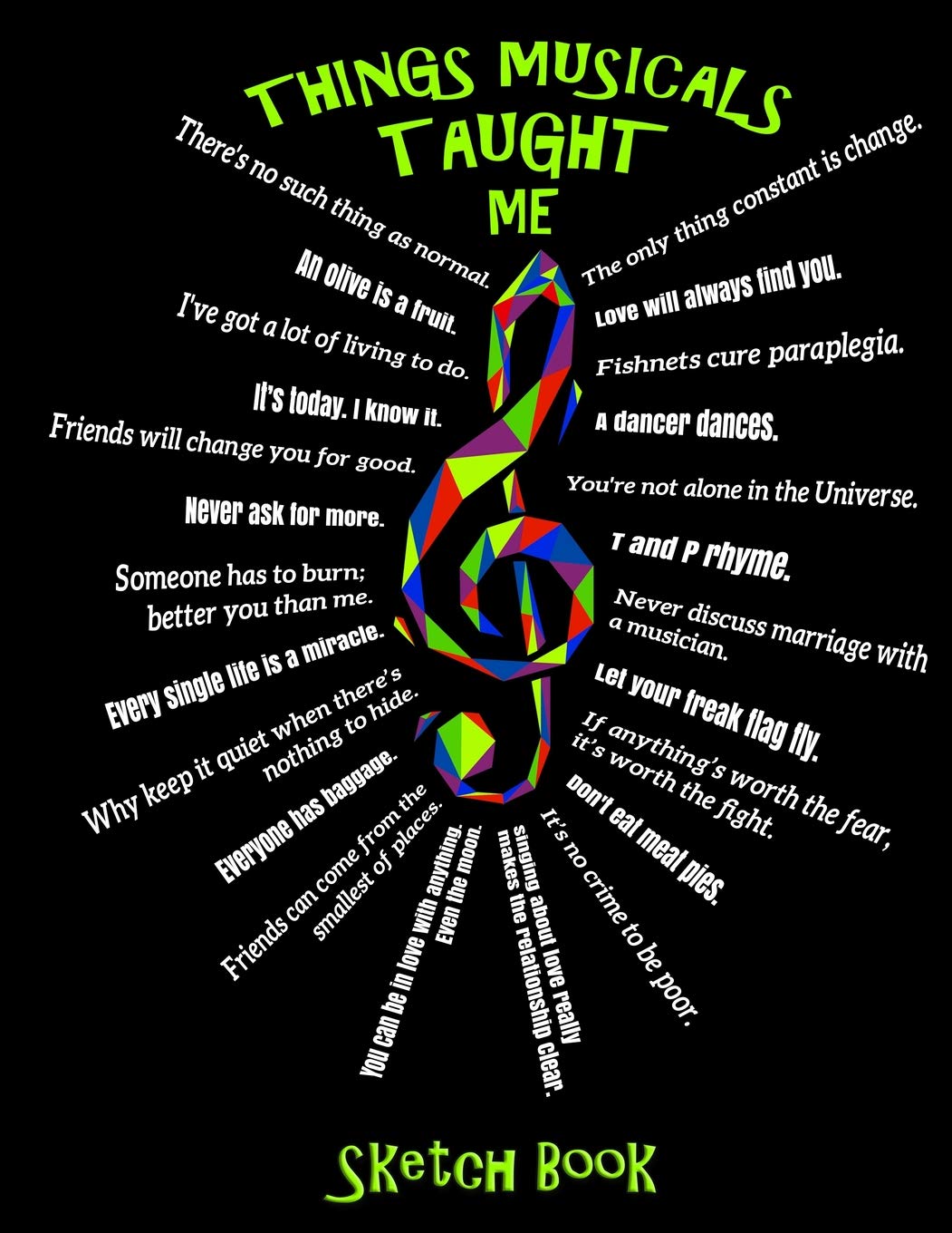Musical Theatre Things Musicals Taught Me Sketch Book Drawing Notebook All About Me 9781790911080 Amazon Com Books