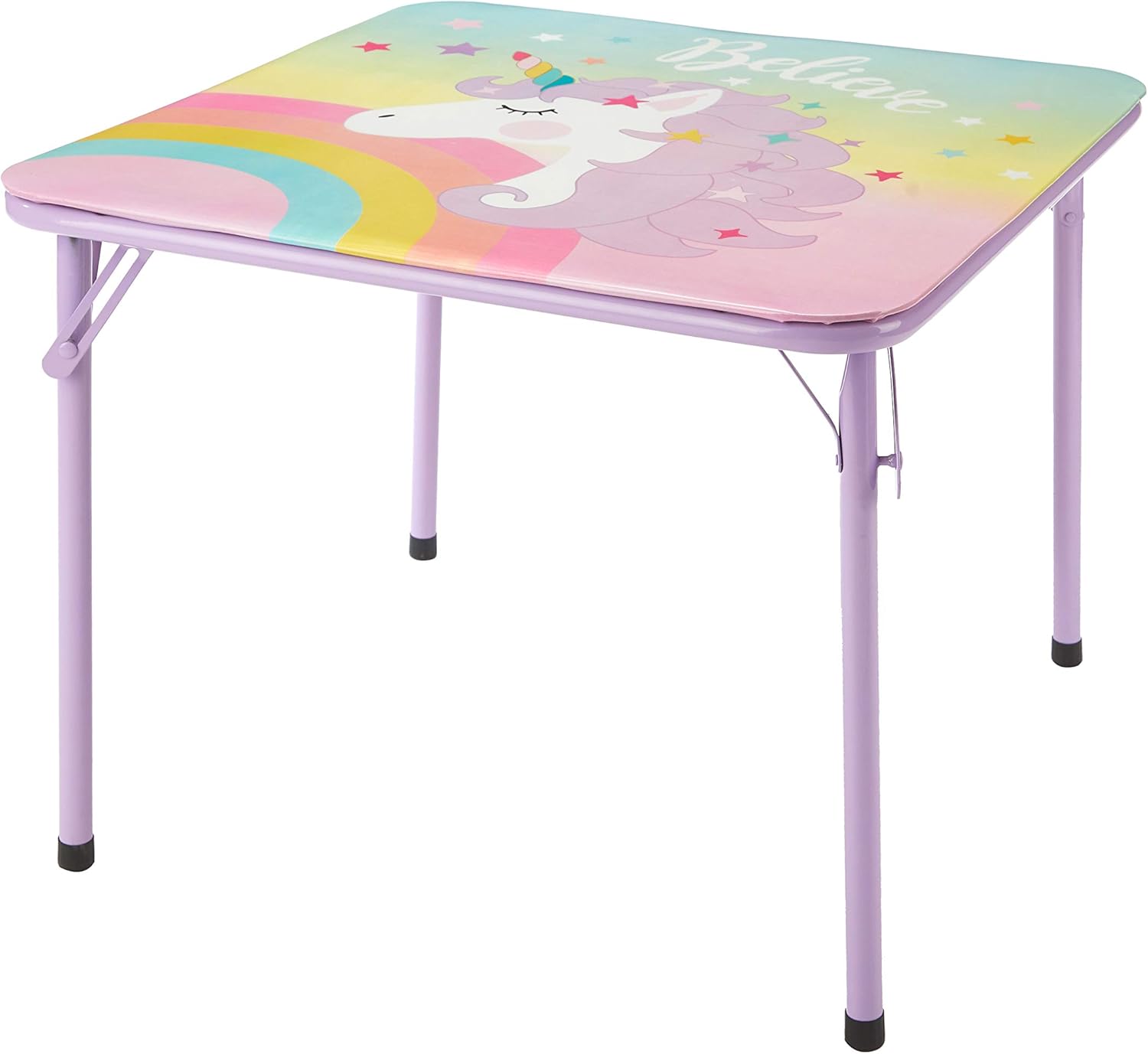 unicorn wooden table and 2 chairs