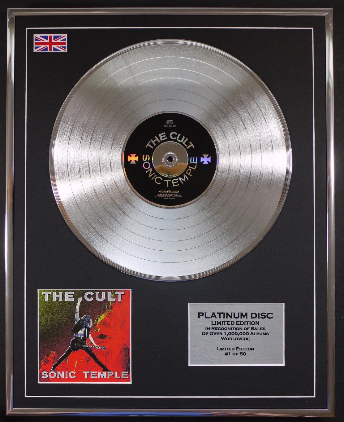 THE CULT/LTD EDITION CD PLATINUM DISC/SONIC TEMPLE