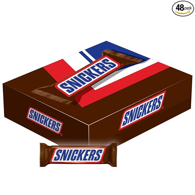 Amazon Com Snickers Singles Size Chocolate Candy Bars 1 86 Ounce