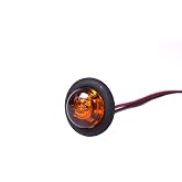 Innovative Lighting Round Amber LED Bullet PC/P2 Grommet Sidemarker/Clearance Light, Amber Lens, 1"