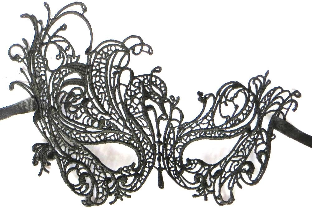Janecrafts Women Elegant Masquerade Prom Mask Cosplay Costume Holloween Balls Fancy Lace Cutout Mask