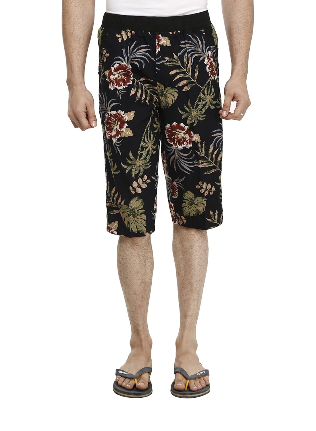 Buy sapper mens cotton printed capri/three fourth … (Large) at Amazon.in