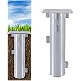 SLIIMU In-ground Umbrella Base, Stand Umbrella Holder, Universal Umbrella Ground Anchor, Patio Umbrella Base In Ground for Offset Cantilever Patio Umbrella, Hanging Parasol Holder, Silver