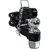 Buyers Products BH152516 15 Ton 2-5/16 Inch Ball and Pintle Hitch | Tow With A Ball Coupler Or Lunette Eye Using Forged Steel Strength, A Secure Locking Arm And Easy Bolt-On Installation