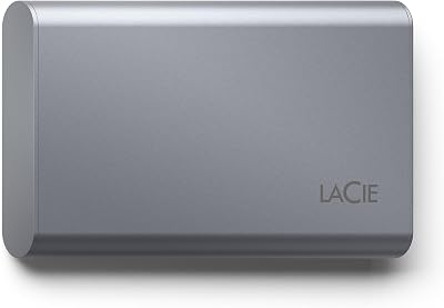 LaCie Mobile SSD Secure 1TB USB C Portable External SSD Grey Rescue Data