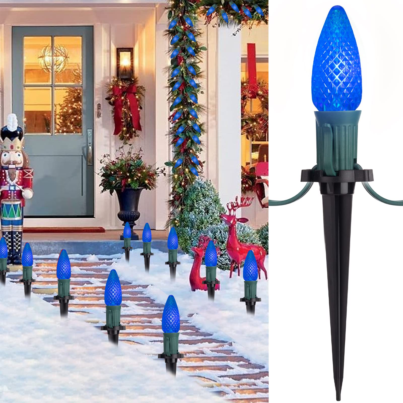 C9 Led Christmas String Lights, 20 Led 25.75 Feet
