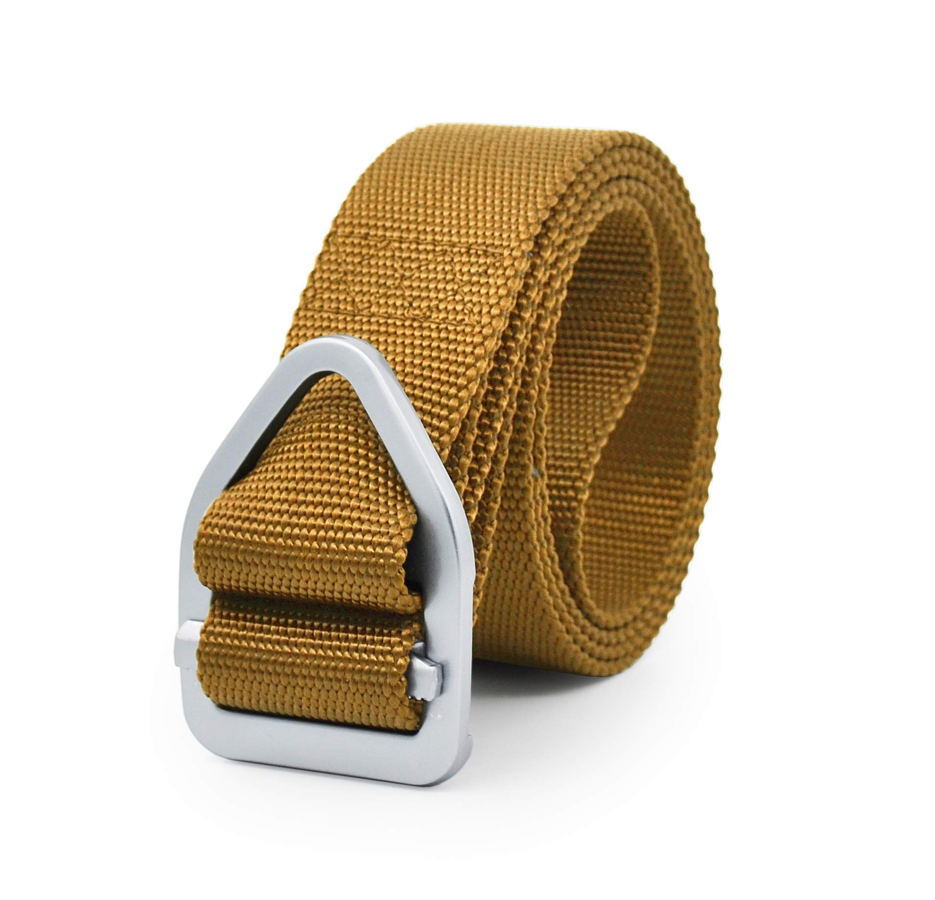UltraKey Tactical Belt, Nylon Webbing Web Belt with Metal Buckle for Outdoor Sports and Hunting Sand